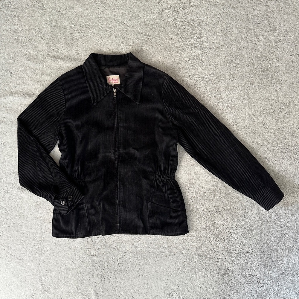 Freddies of Pinewood Size XL Black Corduroy Jacket